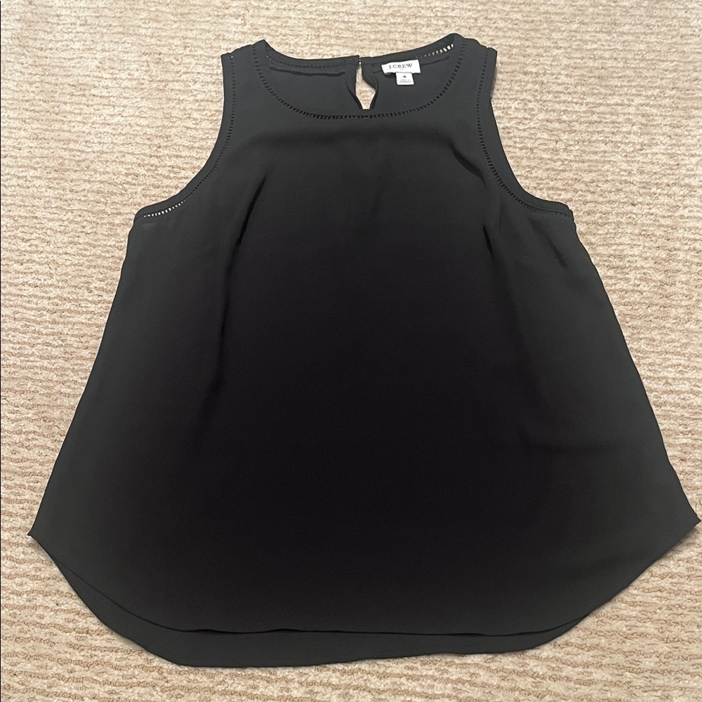 J. Crew Black Sleeveless Blouse